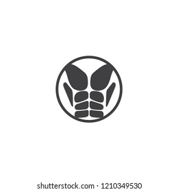 Athletic men , vector symbols