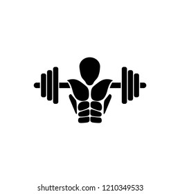 Athletic men , vector symbols