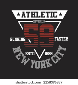 athletic new york city design typography vector illustration