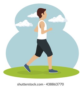 athletic person design, vector illustration eps10 graphic 