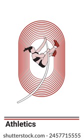 athletic poster sport vector illustration