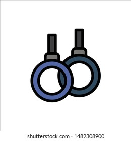 Athletic, Ring, Sport, Healthcare  Flat Color Icon. Vector icon banner Template