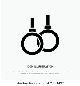 Athletic, Ring, Sport, Healthcare solid Glyph Icon vector. Vector Icon Template background