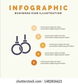 Athletic, Ring, Sport, Healthcare Solid Icon Infographics 5 Steps Presentation Background
