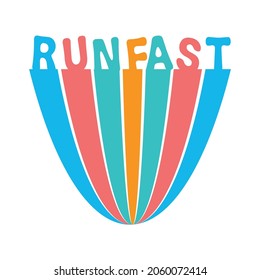 Athletic Run Fast, typography, t-shirt graphics, vectors