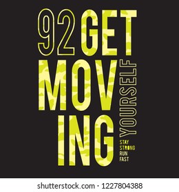 Athletic running sport typography, tee shirt graphics, vectors