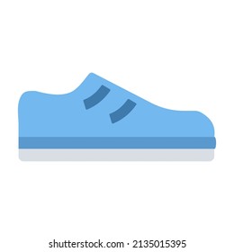 Athletic shoe icon flat isolated on white background