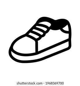 Icono de zapato atlético aislado ilustración vectorial. Icono de vector de estilo negro de alta calidad