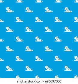Athletic shoe pattern repeat seamless in blue color for any design. Vector geometric illustration
