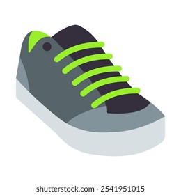 Ilustración vectorial de zapatos deportivos. Diseño emoji de icono de zapato atlético simple.