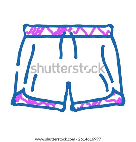 athletic short clothing doodle icon sketch vector. athletic short clothing sign. isolated symbol illustration