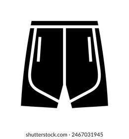 athletic short clothing glyph icon vector. athletic short clothing sign. isolated symbol illustration