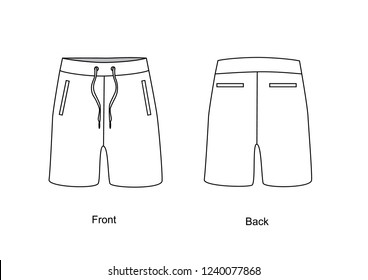  Athletic shorts, vector 