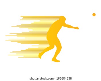 Athletic shot put vector background concept