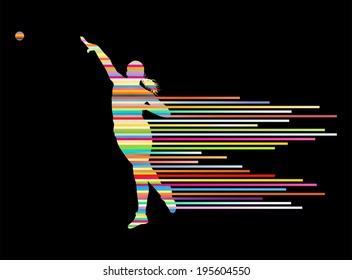Athletic shot put vector background concept