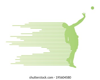 Athletic shot put vector background concept