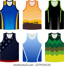 Athletic Singlet vector  illustration sublimation design 

Athletic singlets come in a variety of colors and designs, and are commonly worn by runners, weightlifters, wrestlers, and other athletes.