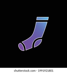 Athletic Sock blue gradient vector icon