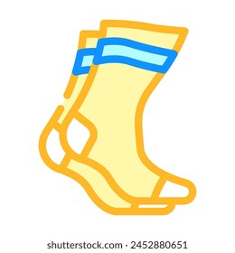 athletic socks clothing color icon vector. athletic socks clothing sign. isolated symbol illustration