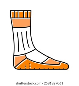 athletic socks clothing color icon vector. athletic socks clothing sign. isolated symbol illustration