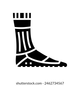 athletic socks clothing glyph icon vector. athletic socks clothing sign. isolated symbol illustration
