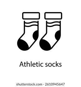 Athletic socks vector icon stock illustration