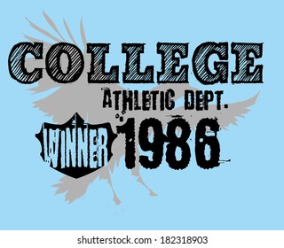 athletic spirit college team vector art