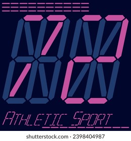 Athletic sport 72, modern and stylish typography slogan. Colorful abstract design with lines style. Vector illustration for print tee shirt, background, apparels, typography, poster and more.
