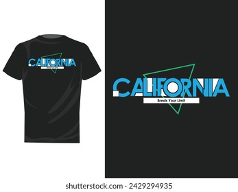 Athletic sport California typography, tee shirt graphics, vectors