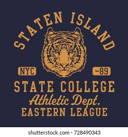 Athletic sport college typography, tee shirt graphics, vectors