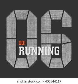 Athletic sport college typography, t-shirt graphics, vectors