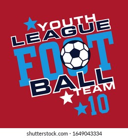 Athletic sport football typography, tee shirt graphics, vectors