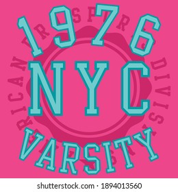 Athletic sport girl typography, t-shirt graphics, vectors
