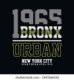 Athletic sport New York City typography, t-shirt graphics, vectors 