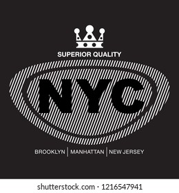 Athletic sport New York typography with NYC , t-shirt graphics, vectors