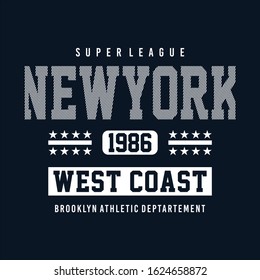 Athletic sport new york typography, tee shirt graphics, vectors