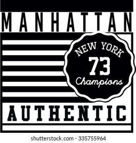 Athletic sport New York typography, t-shirt graphics