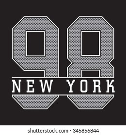 Athletic sport  New York typography, t-shirt graphics, vectors