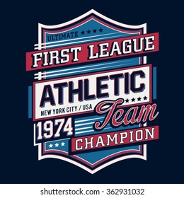 Athletic sport New York typography, vectors, t-shirt graphics