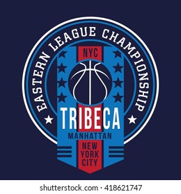 Athletic sport New York typography, t-shirt graphics, vectors