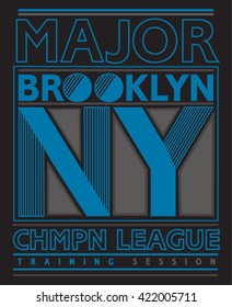 Athletic sport new york typography, t-shirt graphics, vectors