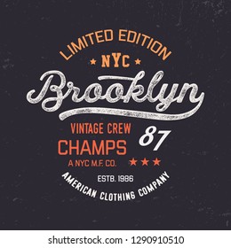 Athletic sport New York typography.Vector illustration on sport theme. Vintage vector t-shirt and apparel design, print, logo, poster.