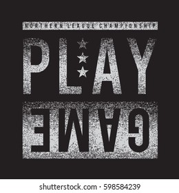 Athletic sport play game typography, tee shirt graphics, vectors