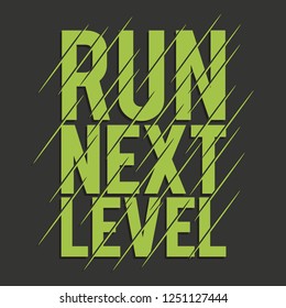 Athletic Sport Run Typography, Tee Shirt Graphics, Vectors