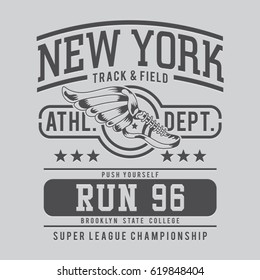 Athletische Sporttypografie, T-Shirt-Grafik, Vektorgrafiken