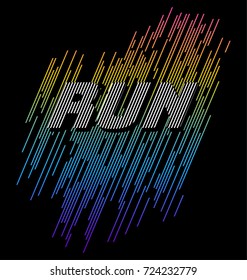 athletic sport run typography, tee shirt graphics, vectors