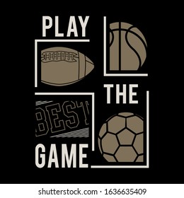 Athletic sport typography, tee shirt graphics, vectors