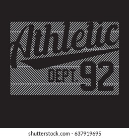 Athletic sport typography, tee shirt graphics, vectors