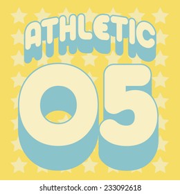 Athletic sport typography , t-shirt graphics, vectors