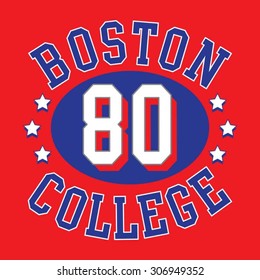 Athletic sport typography, t-shirt graphics, vectors, 
